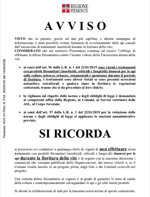 Avviso - Regione Piemonte